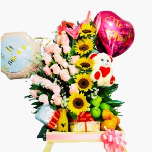🌹 Desayuno Sorpresa Floral "Amanecer de Alegría" – Angeluz Floristería Cali 💐